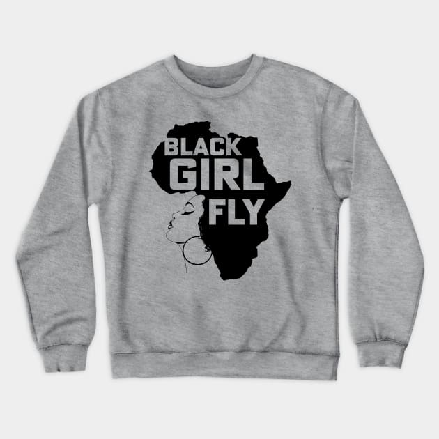 Black Girl Fly, Black Girl Magic, African American, Black woman Crewneck Sweatshirt by UrbanLifeApparel